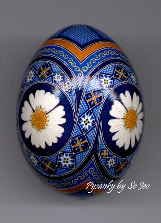 Daisies Ukrainian Easter Egg Pysanky By So Jeo
